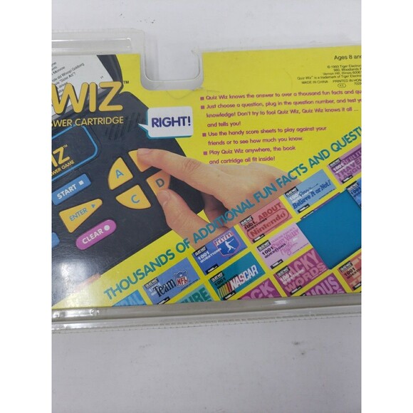 Vintage Tiger Electronics Quiz Wiz Book 1 General Knowledge Game Cartridge 1993 - Picture 12 of 16